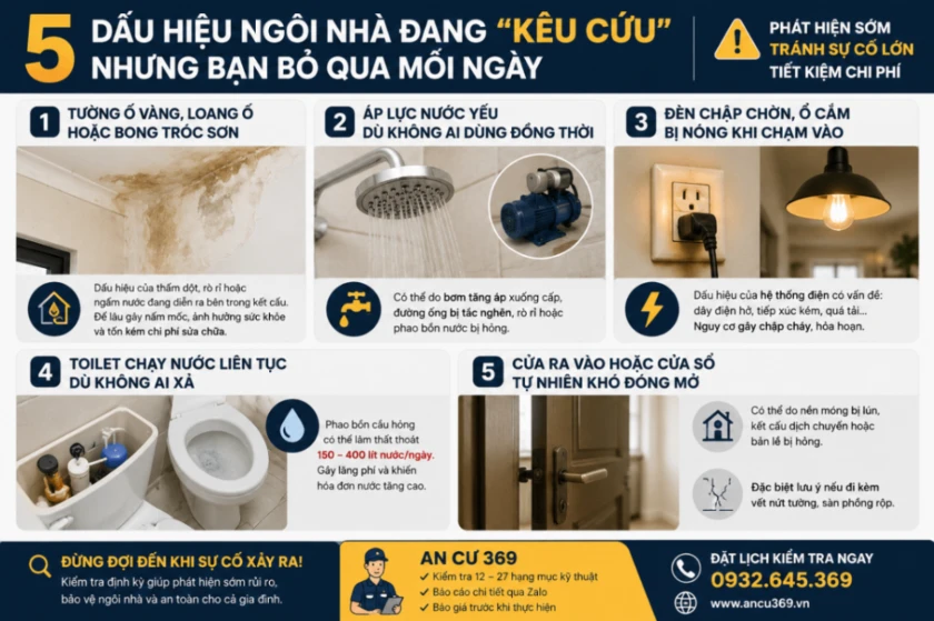 🏠 5 Dấu Hiệu Ngôi Nhà Đang “Kêu Cứu” Nhưng Bạn Bỏ Qua Mỗi Ngày
